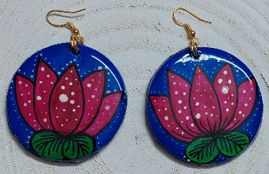 Lotus Wooden earrings